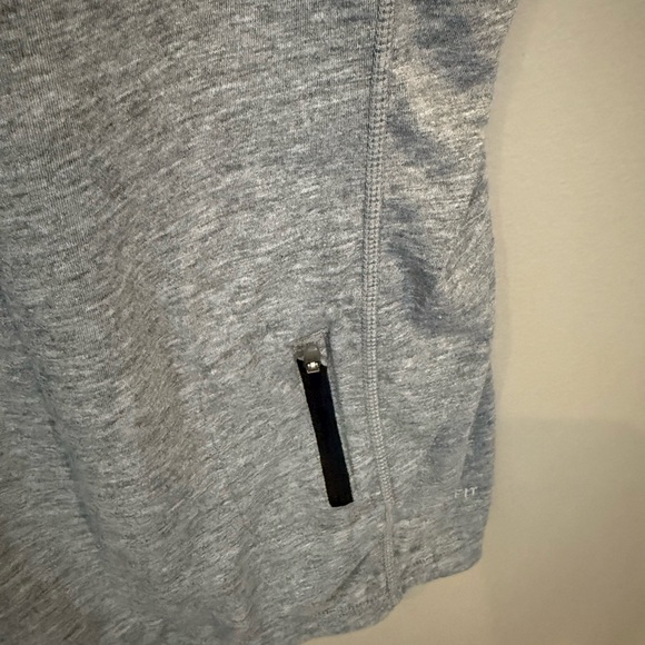 Nike Women's Gray V-Neck Tee with Black Accents - Picture 3 of 4